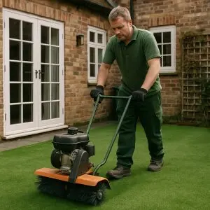 Artificial Grass Brushing