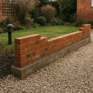 Brick Garden Wall Foundation