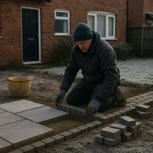 Can you lay paving when its freezing
