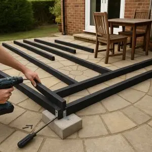How To Attach Decking To Patio Paving