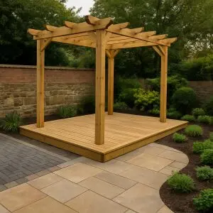 How To Build A Pergola On Decking