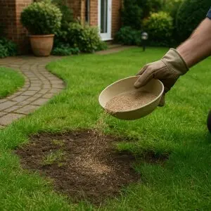 How To Overseed And Repair Bare Patches Of Turf