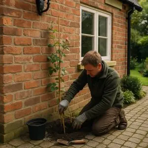 How To Plant A Climbing Rose Against Wall