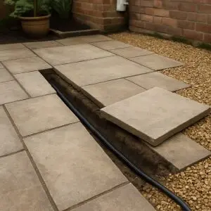 How To Run Cable Under Paving Slabs