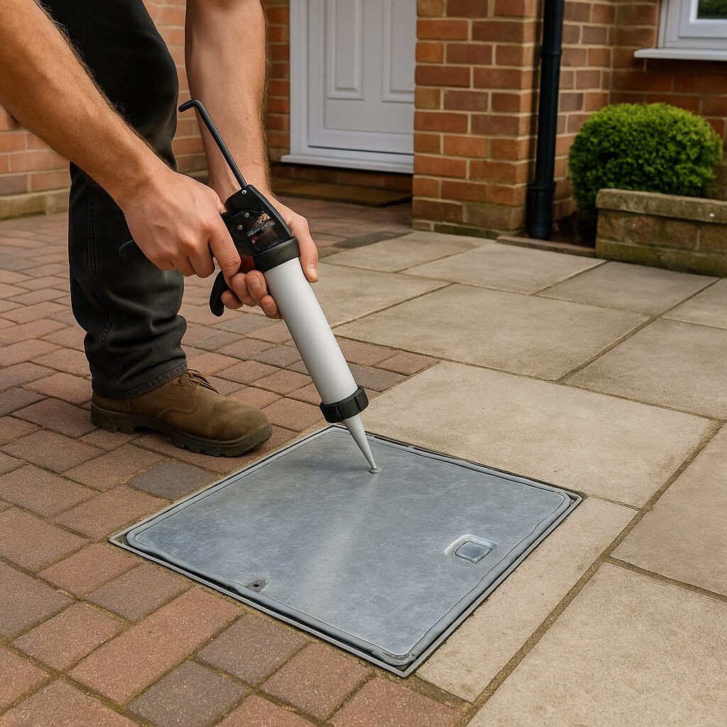 seal-inspection-covers-into-paving-paving-installation-concrete
