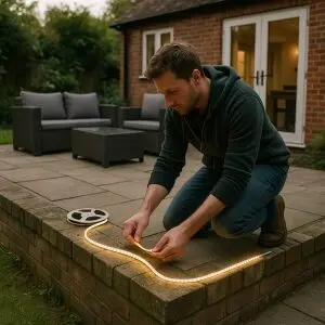How to install led strip lighting around a patio