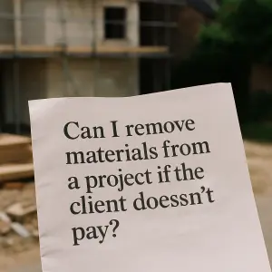 Can I Remove Materials From A Project If The Client Doesnt Pay Once Complete