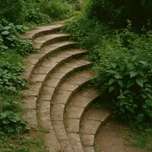 Curved Garden Steps