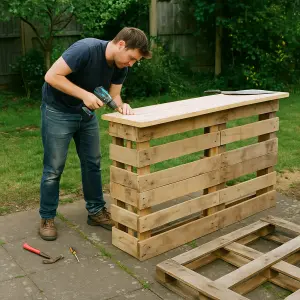 How To Build A Garden Bar From Pallets