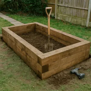 How To Build Raised Bed With Sleepers