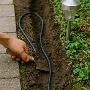 How To Bury Cable For Garden Lights