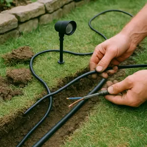How To Run Armoured Cable For Garden Lights