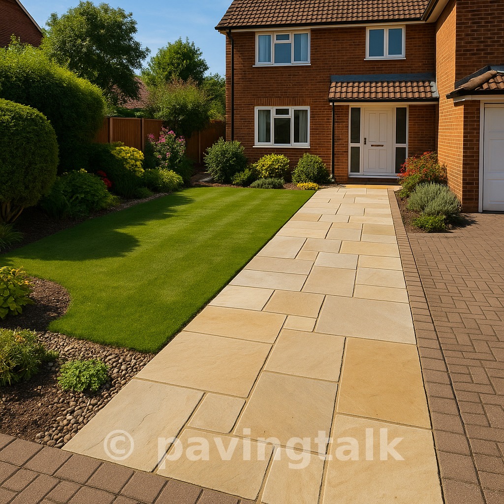Natural Stone Walkway Installation